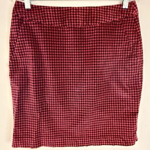 L. L. Bean red & black herringbone mini skirt SZ 8P